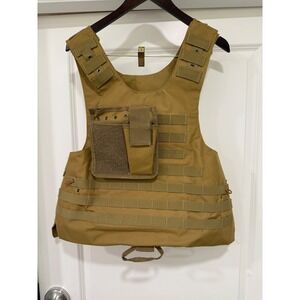 Tactical Vest Molle Gear Coyote Tan Hunting Fishing Outdoor